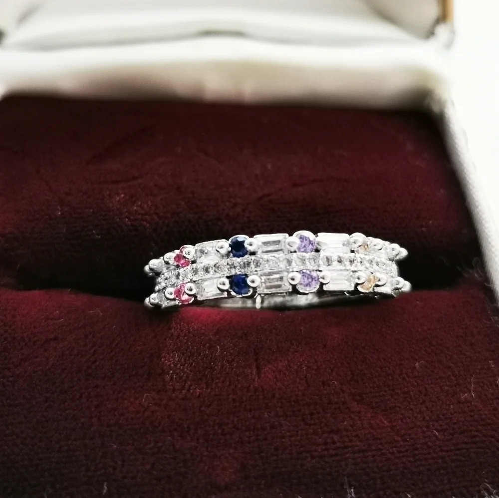 Multi stoned  ring - Picture 2 of 6